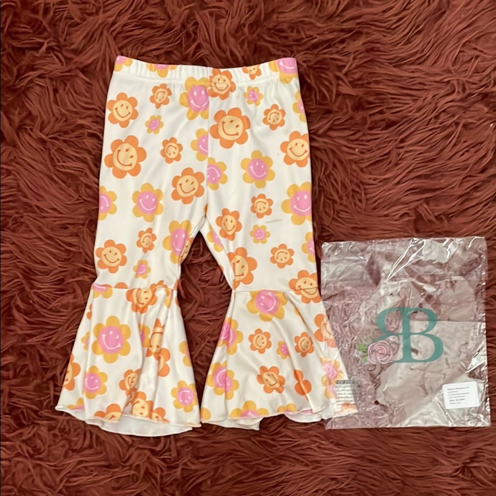 Floral Bell Bottom Pants